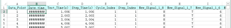 CAN Bus Data Table - Screenshot Showing Example CAN Data