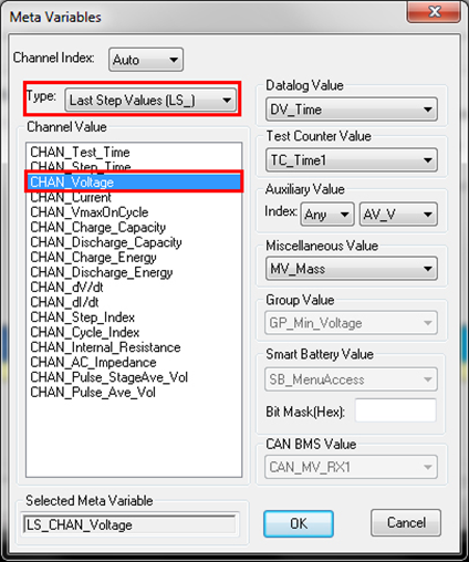 chan voltage arbin mits