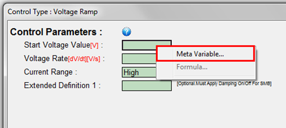 voltage ramp arbin mits